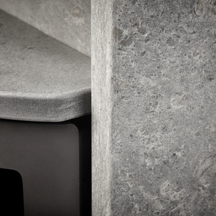 Struktur des Specksteins vom Kaminofen BANDO